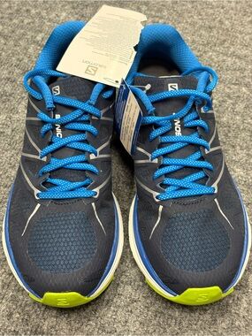 Salomon Men's Navy and Bright Blue Running Sneakers New 7.5 (women 9)